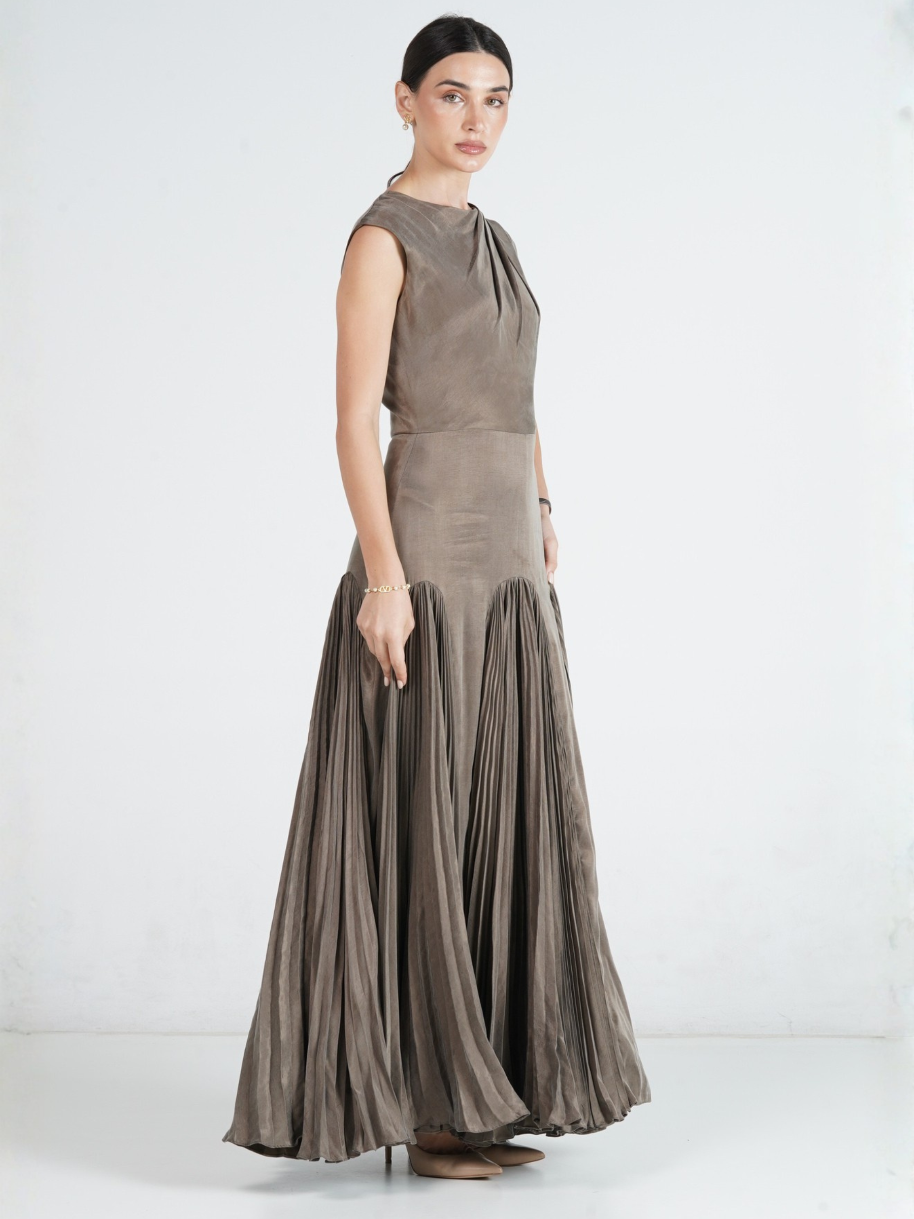 Sara Pleated Dress